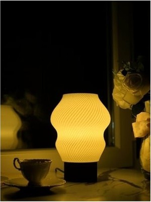 Designobee Madame - Modern Masa ve Gece Lambası – Ambiyans Lambası, Dekoratif LED Abajur, E14 Duy