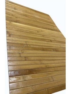Bambu Banyo Matı, Kaydırmaz Tpe Tabanlı, Suya Dayanıklı, Rulo Yapılabilir, 45X68 Cm, Banyo ve Mutfak Için
