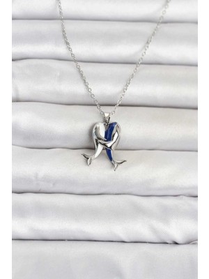 Bin1çeşit Gümüş Renk Çelik Zincir Kolye 45 cm Uzunluk