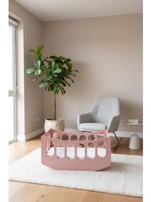 Prime Arion Kids Beşik -%100 Mdf - Sallanabilir Beşik- Pembe