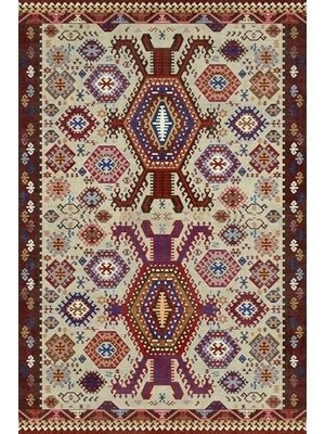 Prime Emara Şönil Kaymaz Doğal Pamuk Tabanlı Yıkanabilir Antibakteriyel Çevre Dostu Salon Halısı 140X200