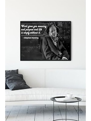 Prime (PSTER12657) Stephen Hawking Motivasyon Çerçeveli Tablo (40X50CM)