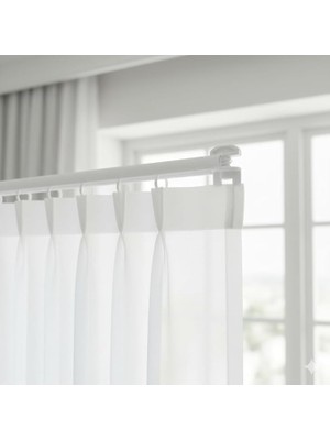 Prime Perde Korniş Sonlaması Perde Stopu, Beyaz, Plastik, 70 Adet