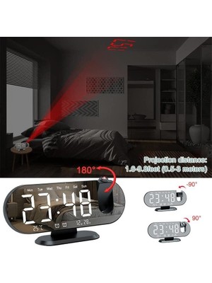 Prime Projeksiyon Çift Alarm Dereceli LED Masa Saati
