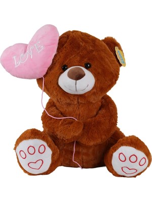 KSB Store 4740 Sun-Jnh-Pff-Sk Peluş Ayı Kalpli Balonlu 40CM 2r