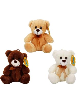 KSB Store 0998 Sun-Jhn-Pff-Sk Peluş Ayı Oturan Kurdeleli 21CM 2r