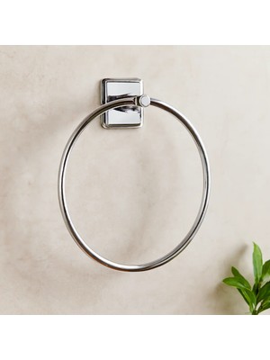 Dolozena Yuvarlak Metal Yapışkanlı Banyo Havluluk