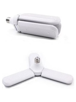 Prime Pervane LED Ampul 3 Kollu Katlanabilir 42W 6400K Beyaz Işık Yaprak LED Ampul