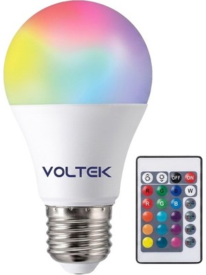 Dolozena Voltek 9W Kumandalı Beyaz+Rgb LED Ampul 1 Adet