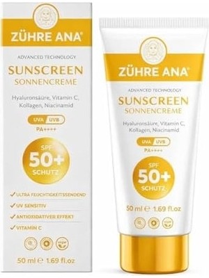 Prime Uva Uvb Leke Karşıtı Yüksek Koruma ve Nemlendirici Etkili Güneş Kremi Spf 50+ 50 ml