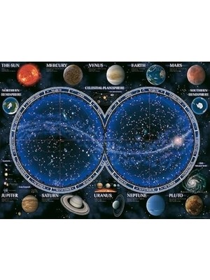 Prime 1500P Puzzle Gök Haritası, Yapboz