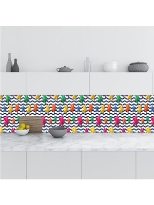 Prime Mutfak Tezgah Arası Folyo Kaplama Folyosu Renkli Yıldızlar 60X100 cm