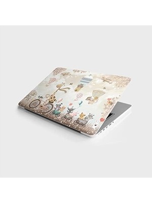 Prime Laptop Bilgisayar Notebook Pc Kaplama Etiketi Bisiklet Hayvanlar