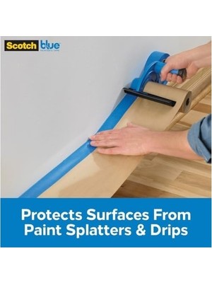 Prime Scotchblue 3m M1000 El Maskesi El Kapağı, Kapak Kağıdı Için, Tüm Yapışkan Bant Genişlikleri Için, Bıçaksız 1 Dispenser, Maskeleme Bandı ve Kağıt