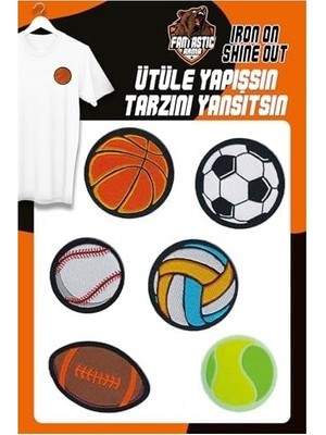 Prime Ütü ile Yapışan Dokuma Arma Seti Patch Top, Toplar, Futbol, Basketbol, Tenis, Voleybol Topu