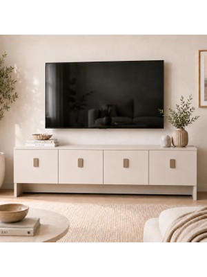 Star Tv Ünitesi 180 cm 4 Kapaklı Modern Çok Amaçlı Televizyon Sehpası
