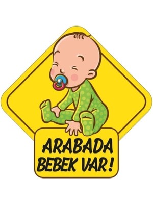 Prime Arabada Bebek Var Araba Stickeri 15X15CM