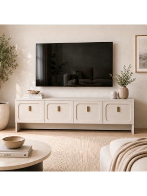 Altay 180 cm Tv Ünitesi Membran Kapaklı Modern Televizyon Sehpası