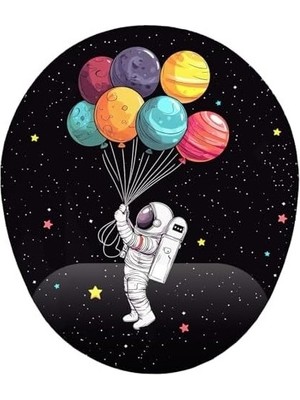 Prime Astronot Uzay ve Gezegenler Bilek Destekli Mouse Pad