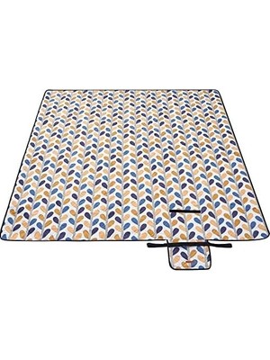Prime Piknik Örtüsü GCM87CU, 200 x 200 cm Büyük Plaj Örtüsü, Kamp Örtüsü, Su Geçirmez Alt Yüzey, Makinede Yıkanabilir, Katlanabilir, Bahçe, Park, Plaj