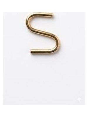 S Kanca Seti - 10 Adet, Çok Amaçlı Metal Askı, Mutfak Gereçleri, ve Banyo Düzenleyici, Şık Pirinç Görünümlü Dayanıklı Çelik Kanca (5cm, Büyük S)