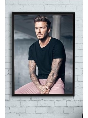 (PSTER10608) David Beckham Çerçeveli Tablo 2 (40X50CM)
