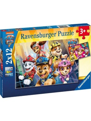 51519 Paw Patrol Çocuk Puzzle, 2X12 Parça
