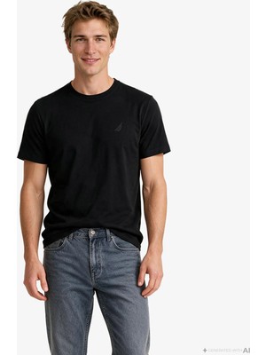 Nautica Regular Fit Erkek Siyah T-Shirt