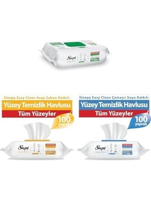 6 Adet Beyaz Sabun & Çamaşır Suyu & Arap Sabunu Katkılı Yüzey Temizlik Havlusu