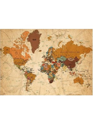 Neverland 1000 Parça Puzzle - World Map-Iı (Dünya Haritası-Iı)