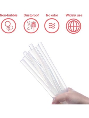 10 Adet 30 cm Silikon Çubukları – Mum Silikon, Tutkal Stick, El Işi, Hobi, Tamir ve Yapıştırma Için Uyumlu Şeffaf Silikon Tutkal Çubuk Seti (Ince 7 mm