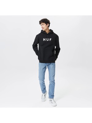 Huf Essentials Erkek Siyah Hoodie