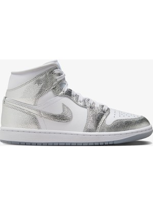 Jordan Air Jordan 1 Mid Se Kadın Beyaz Sneaker