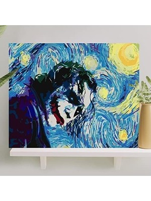 Hobi Sanat Sayılarla Boyama Tuval Seti Fırça Boya Dahil (Çıtalı) 40X50 cm -