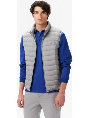 Nautica Erkek Gri Regular Fit Su Itici Kaz Tüyü Yelek