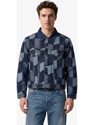 Huf Patchwork Denim Erkek Lacivert Ceket