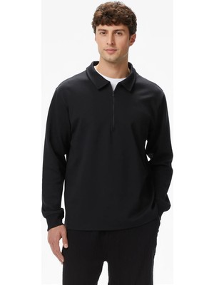 United Unıted4 Erkek Siyah Sweatshirt