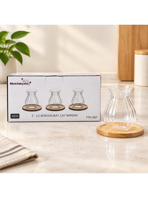 Bambu Tabaklı Çay Bardağı