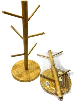 Yuvarlak Bambu Fincan Askısı