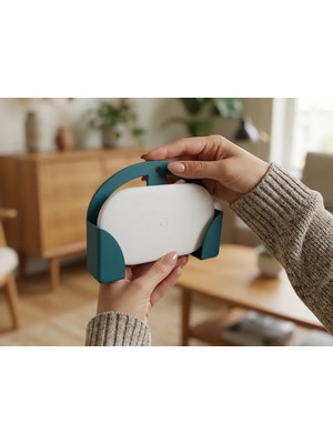 Kpln Store 3D Baskı Tv Arkası Vesa Montajlı Medya Oynatıcı Tutucu Braketi 100X100 ve 200X100 Uyumlu - Turkuaz