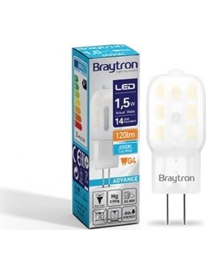 Braytron G4 Duylu LED Ampul 12V 6500 K Beyaz Işık