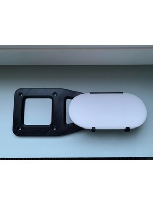 Kpln Store 3D Baskı Tv Arkası 75X75 Vesa Deliğine Monte Medya Oynatıcı Tutucu Braket Kolay Montaj Siyah