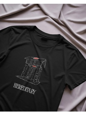 Buzagi Unisex Tişört Hereditary Siyah %100 Organik Pamuk