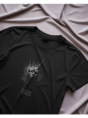 Buzagi Unisex Tişört Donnie Darko Siyah %100 Organik Pamuk