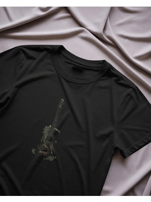 Buzagi Unisex Tişört The Last Of Us Siyah %100 Organik Pamuk