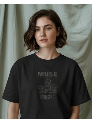 Buzagi Unisex Tişört Muse Siyah