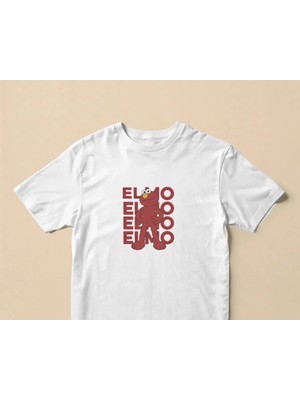 Buzagi Unisex Tişört Elmo Beyaz