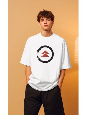 Buzagi Unisex Oversize Tişört Ghost Of Tsushima Beyaz