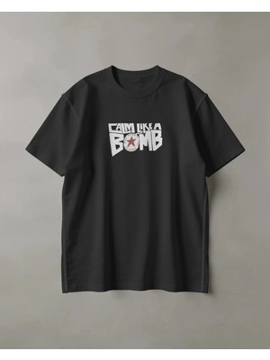 Buzagi Unisex Tişört Calm Like A Bomb Siyah