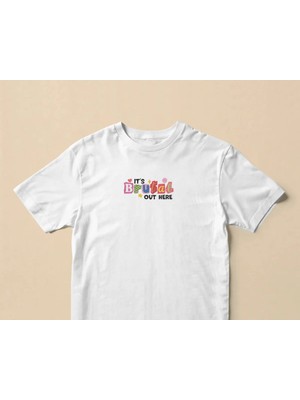 Buzagi Unisex Tişört Brutal Out There Beyaz